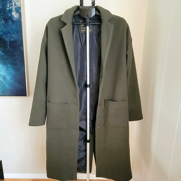 Element Jackets & Blazers - Element Bonnie Woolen Long Coat Green Size Small Petite